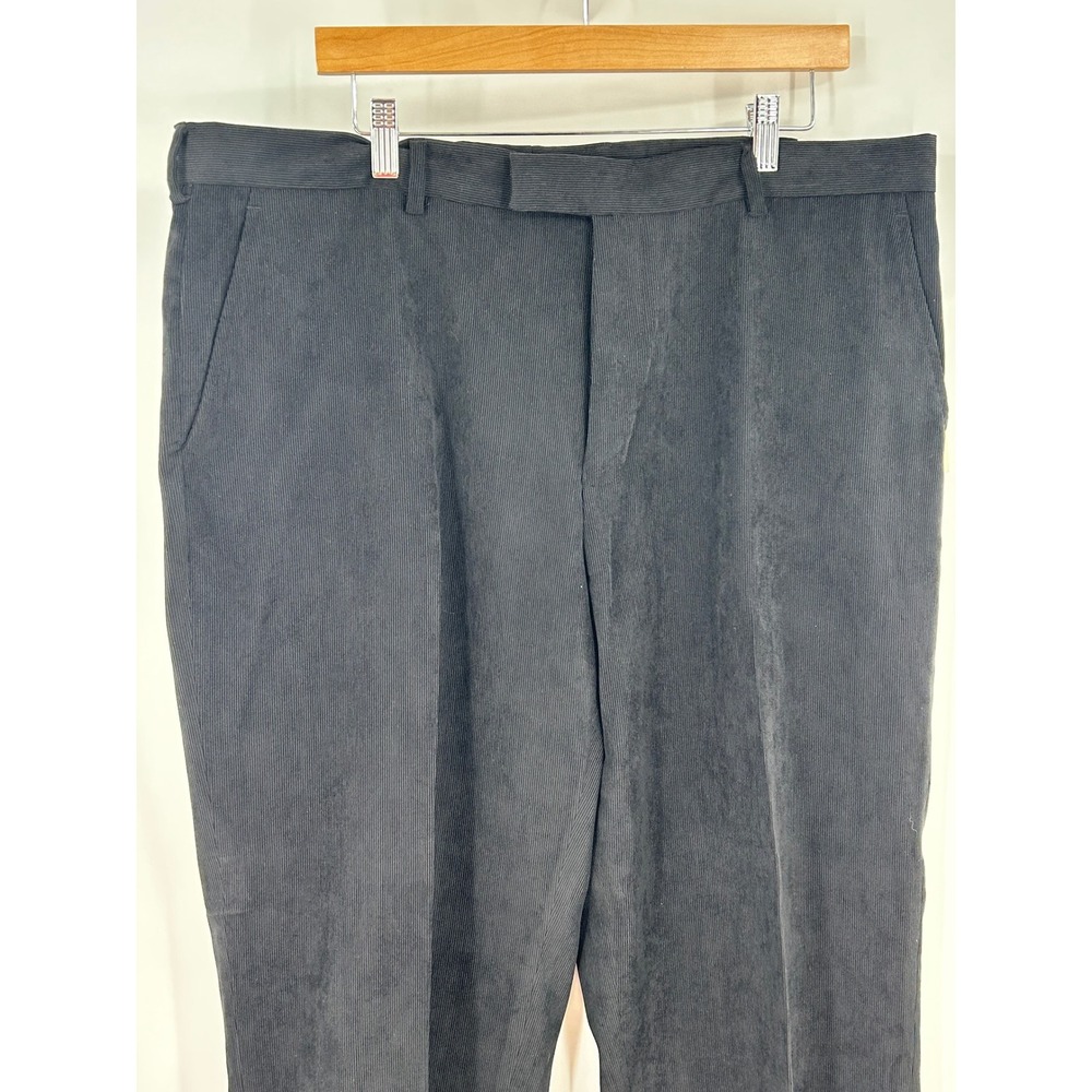Perry Ellis Mens Black Corduroy Principles Pants 38x32 NWT‎ 46FB7020PS